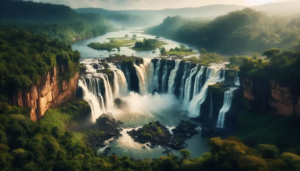 Panoramic view of Chitrakote Falls, Chhattisgarh, India