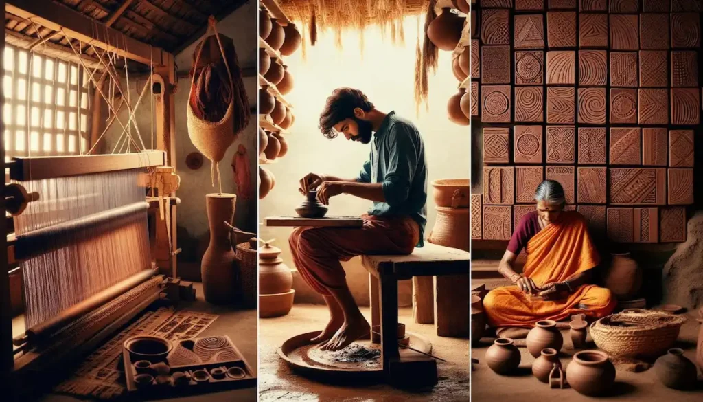 Madhya Pradesh artisans, weaving, pottery, block printing