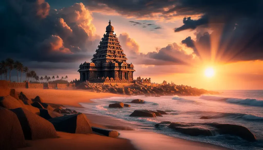 Shore Temple, Mahabalipuram, UNESCO World Heritage Site,