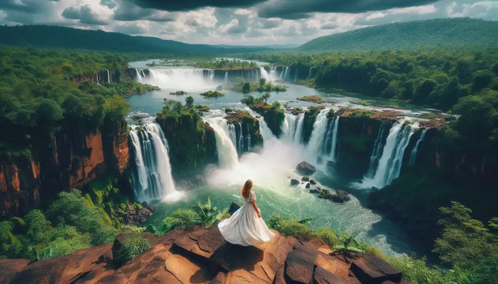 Panoramic view of Chitrakote Falls, Chhattisgarh, India