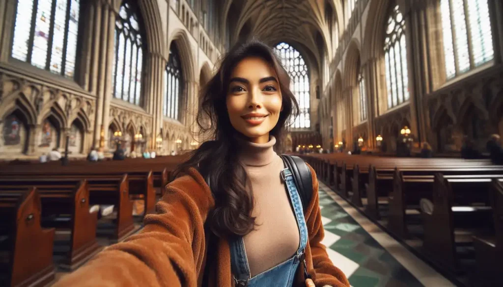 woman at York Minster