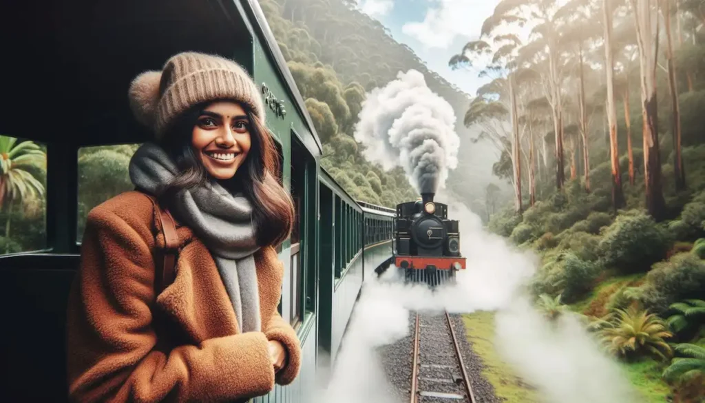 A Journey on the Puffing Billy Steam Train in the Dandenong Ranges